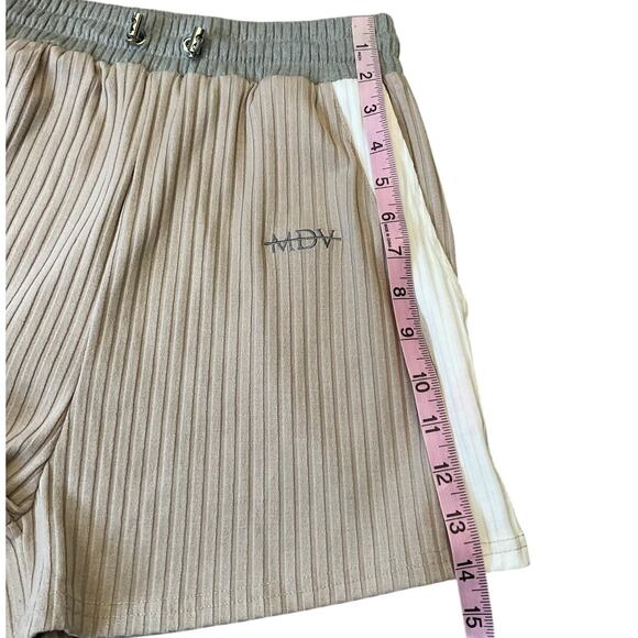 EUC Maniere De Voir Tonal Ribbed Colorblock Knit Shorts Size UK 8 US Small - Picture 8 of 11